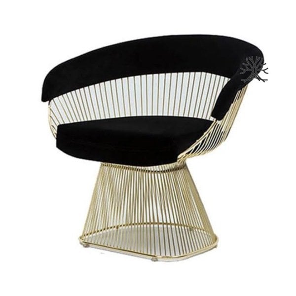 Platner Sandalye Gold-Siyah