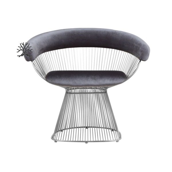 Platner Sandalye Krom-Gri