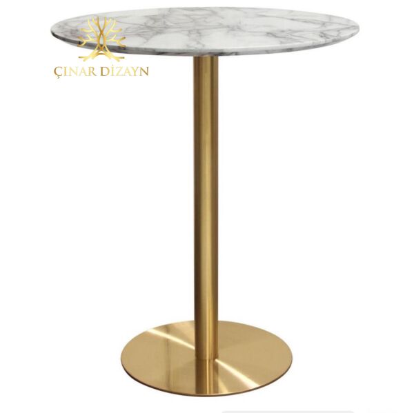 Round Masa Gold Kaplama